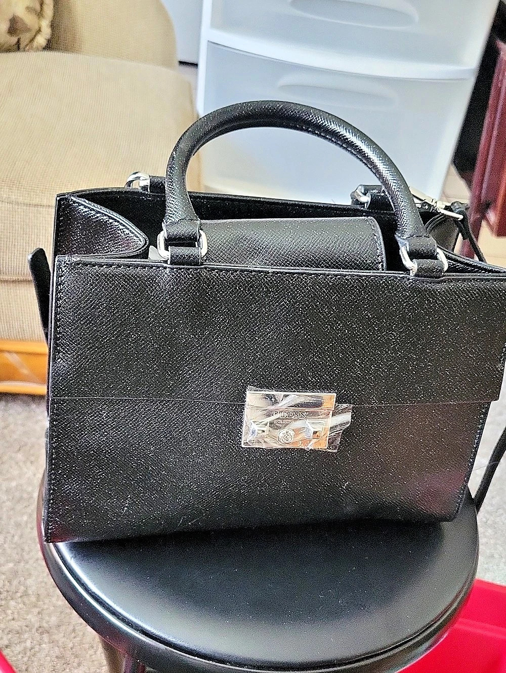 GUESS Black Satchel
